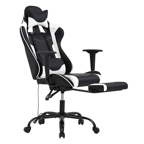 YSSOA FNGAMECHAIR01 Gaming Office Chair – Black/White